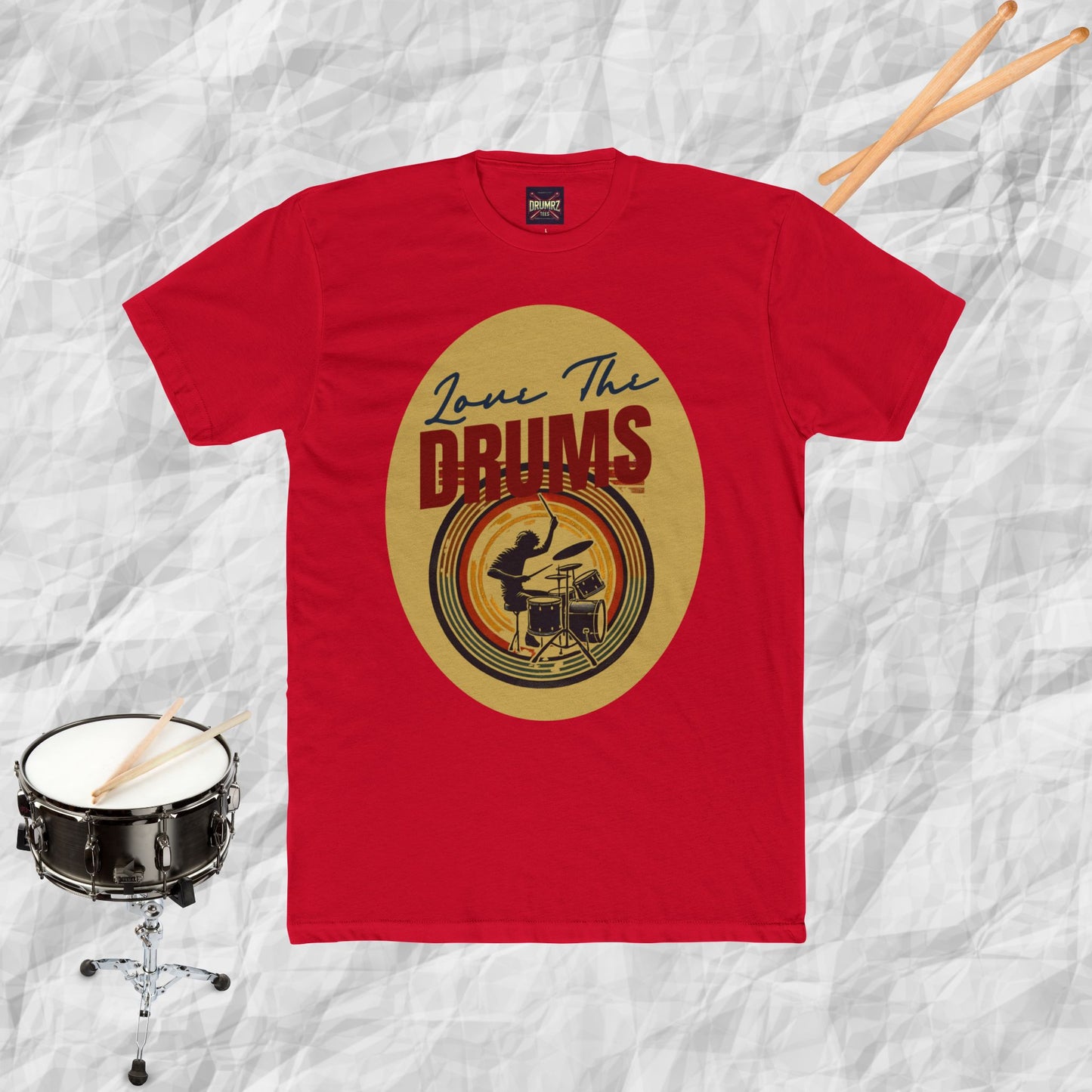 Drums Retro Style Unisex Tee