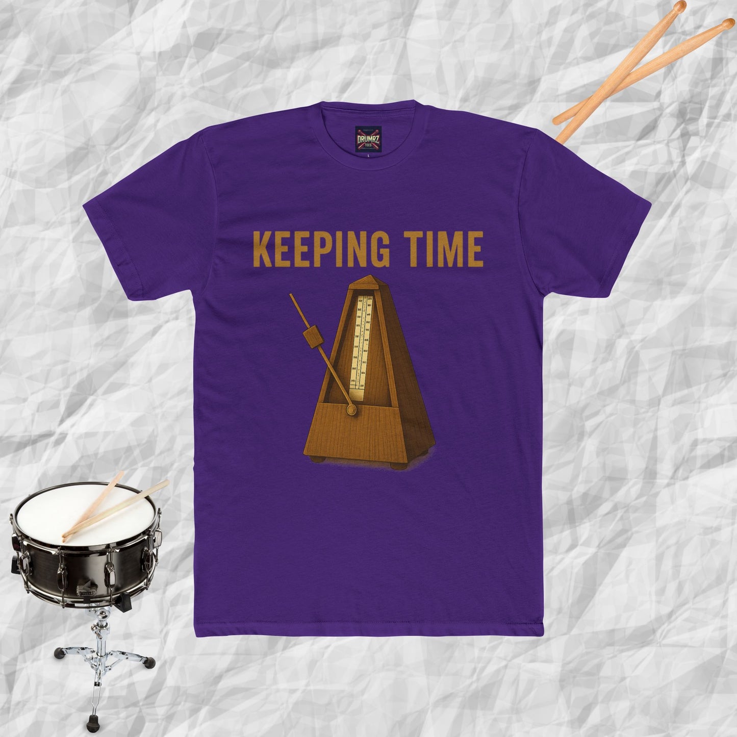 Cotton Tee - Metronome Keeping Time Design