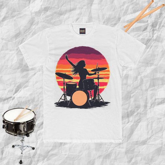 Retro Female Drummer