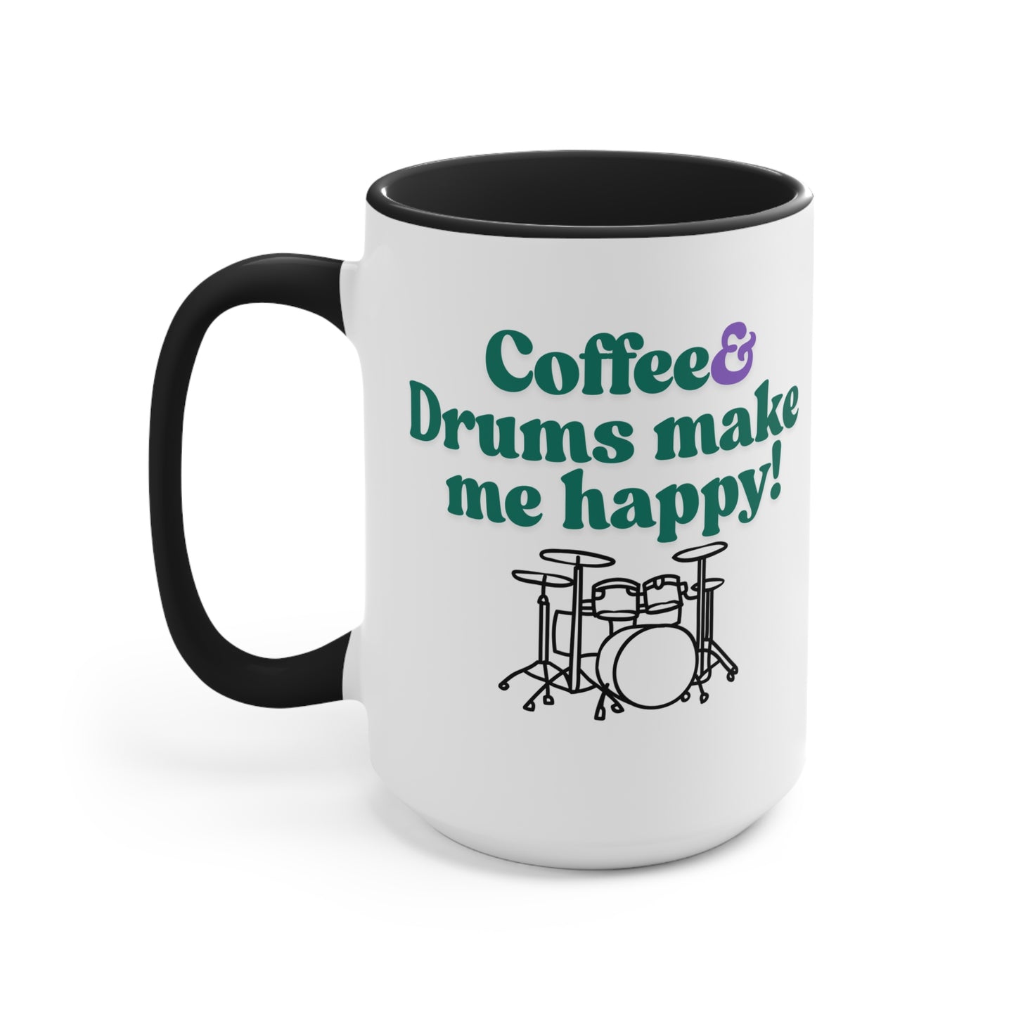 Drummer's Ceramic Mug - Perfect Gift for Musicians, Music Lovers, Birthday, Holiday, Coffee Lover, Drum Enthusiast
