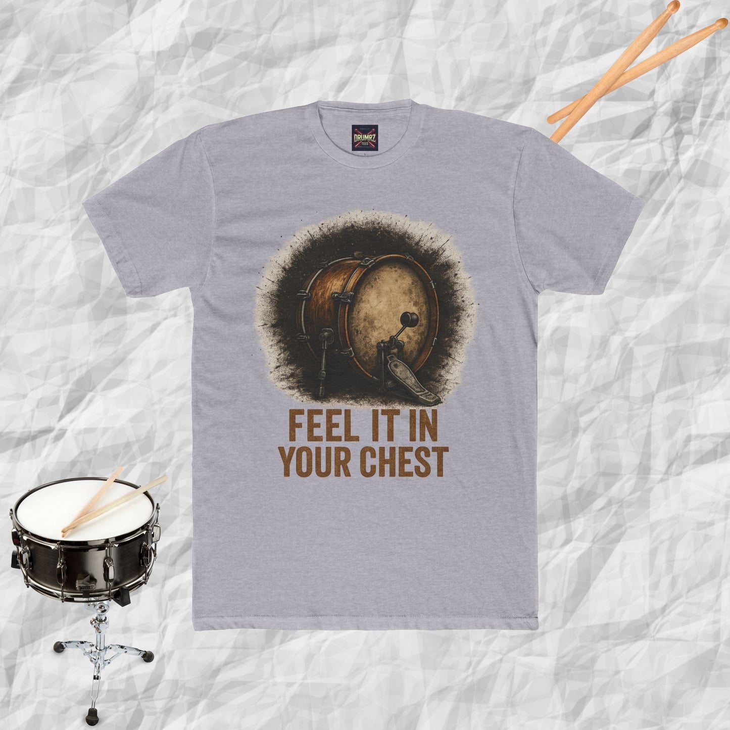 Cotton Tee with Bass Drum Vibes