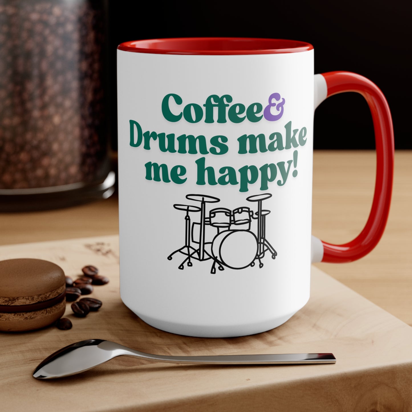 Drummer's Ceramic Mug - Perfect Gift for Musicians, Music Lovers, Birthday, Holiday, Coffee Lover, Drum Enthusiast