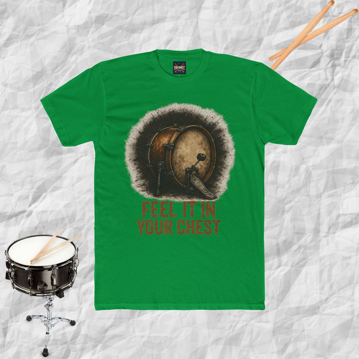 Cotton Tee with Bass Drum Vibes