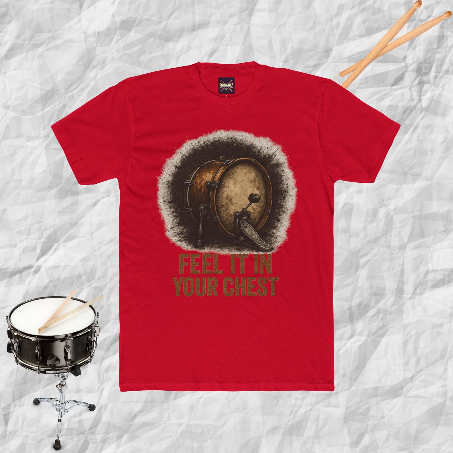 Cotton Tee with Bass Drum Vibes