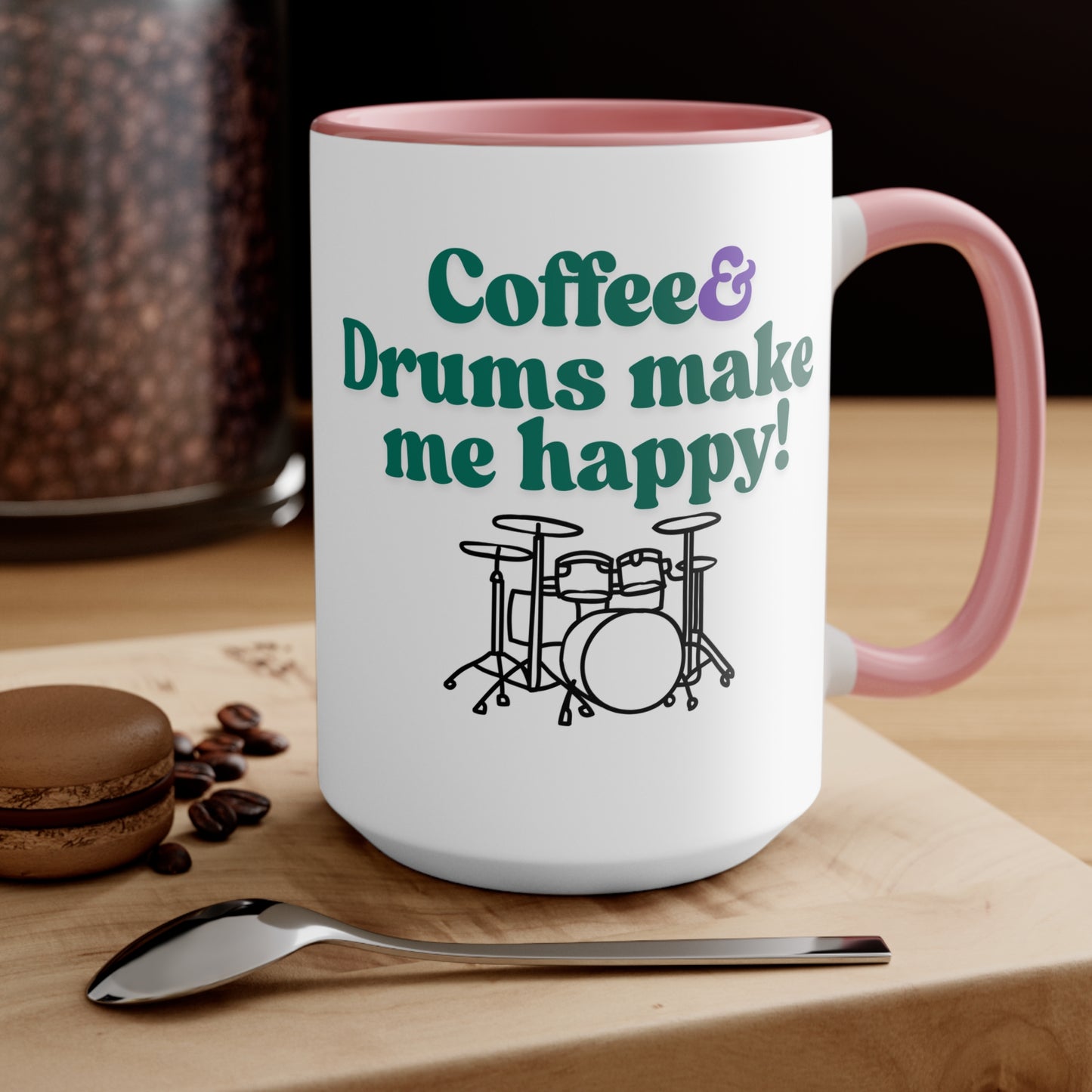 Drummer's Ceramic Mug - Perfect Gift for Musicians, Music Lovers, Birthday, Holiday, Coffee Lover, Drum Enthusiast