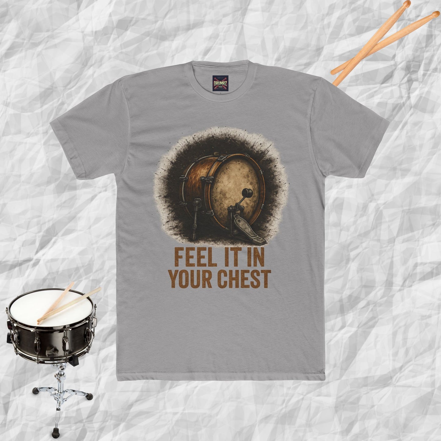 Cotton Tee with Bass Drum Vibes