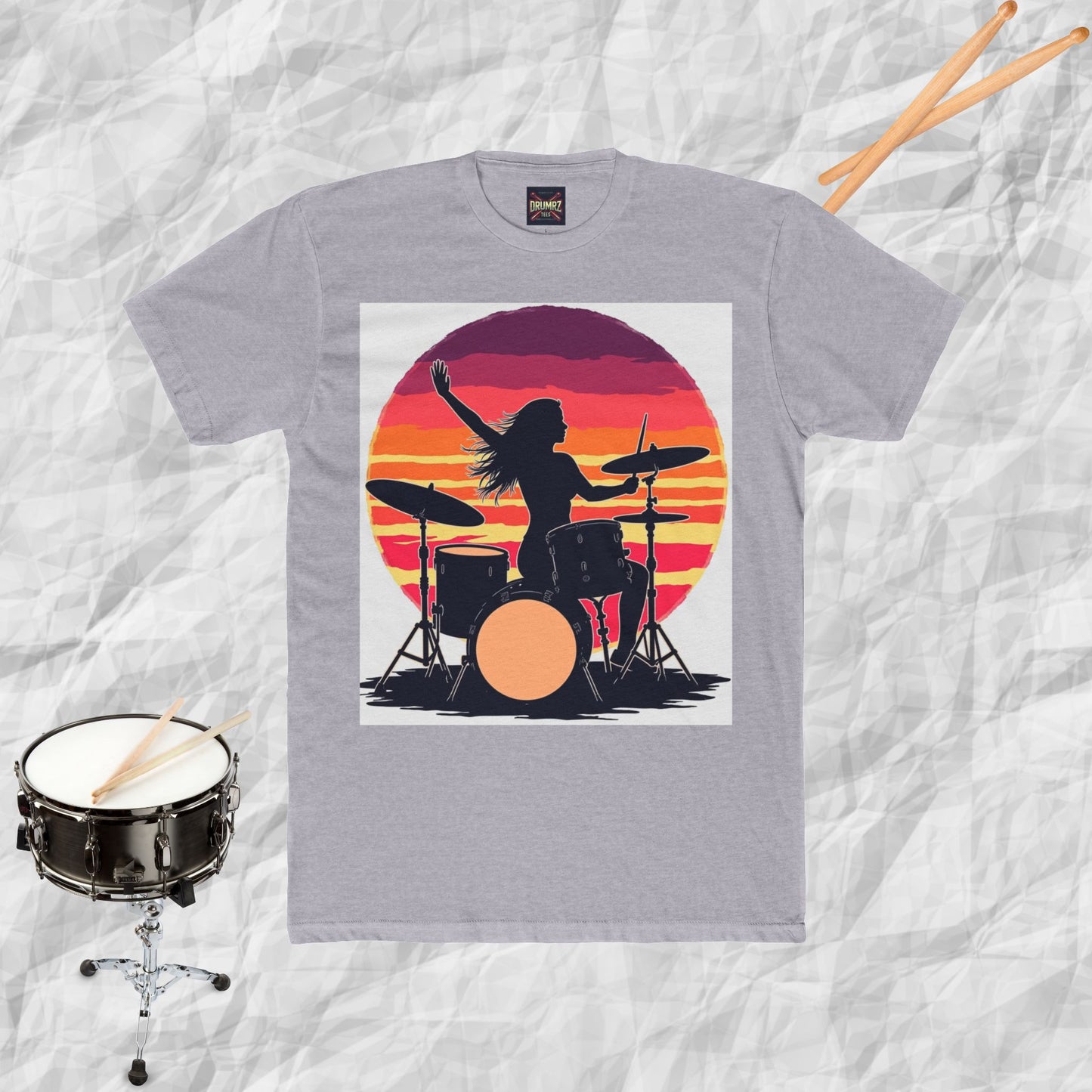 Retro Female Drummer