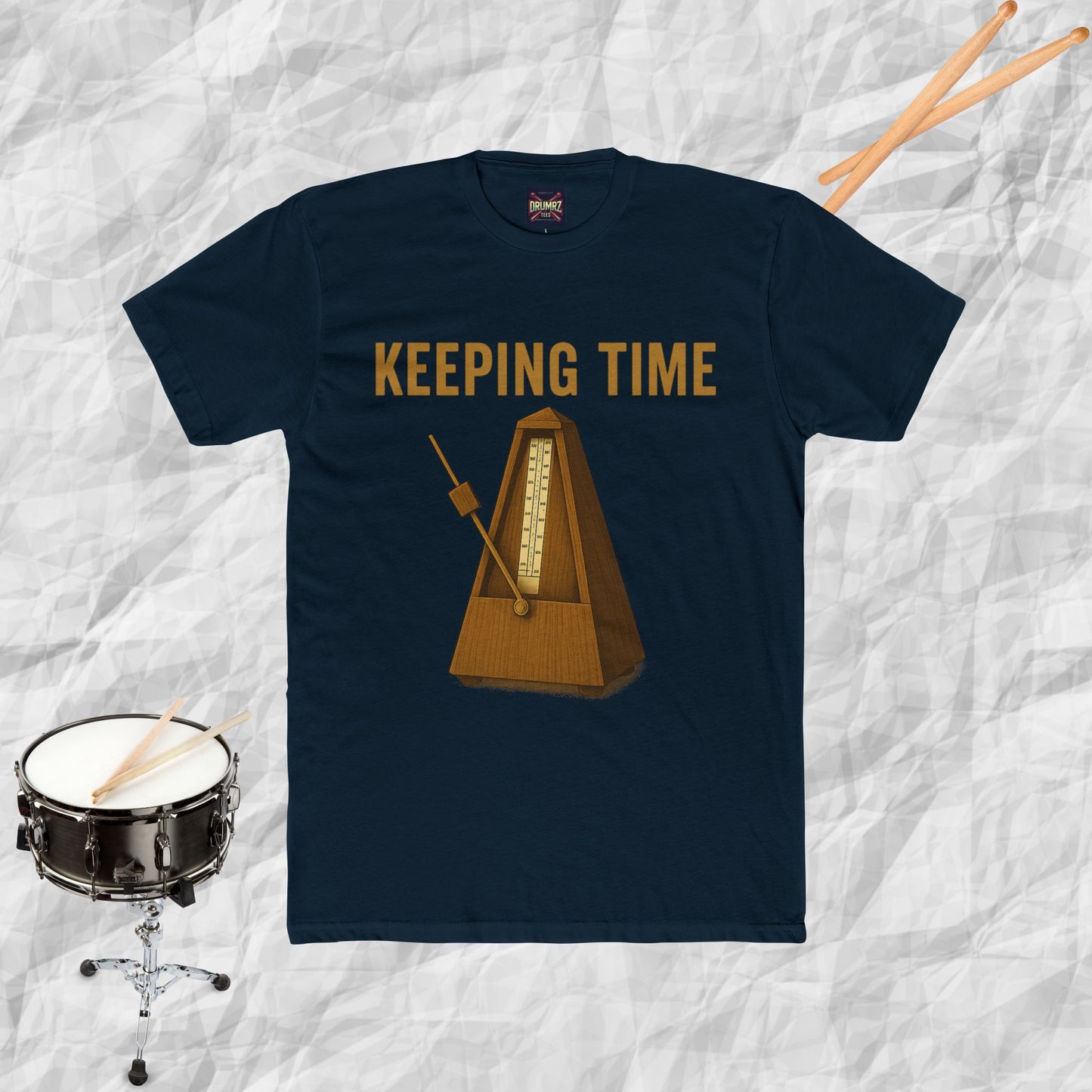 Cotton Tee - Metronome Keeping Time Design