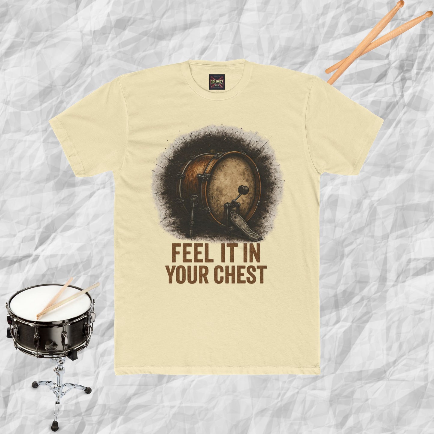 Cotton Tee with Bass Drum Vibes