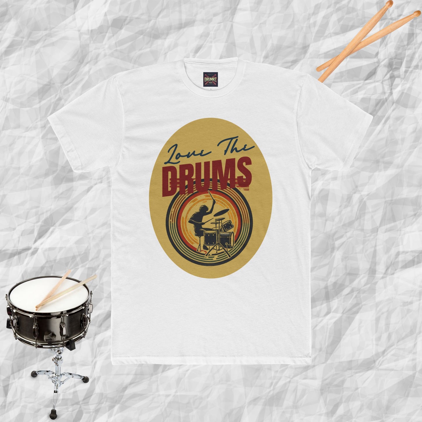 Drums Retro Style Unisex Tee