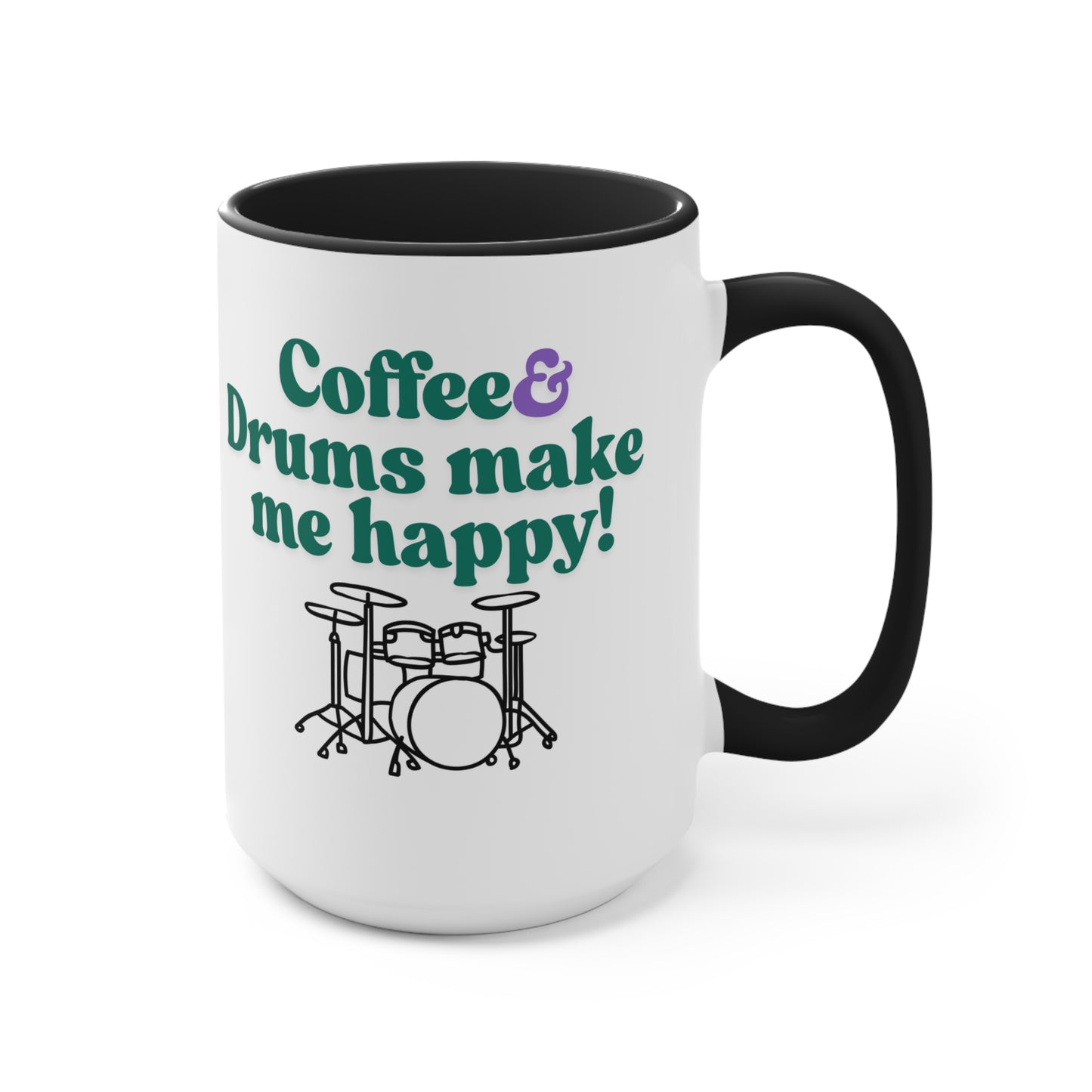 Drummer's Ceramic Mug - Perfect Gift for Musicians, Music Lovers, Birthday, Holiday, Coffee Lover, Drum Enthusiast