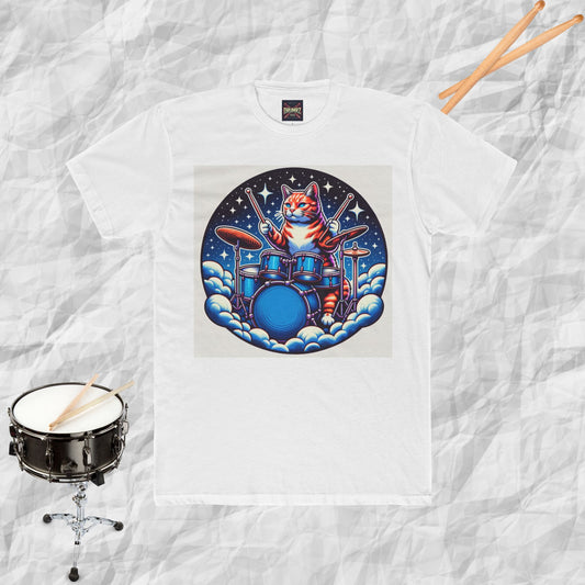 Cat Playing Drums in the Clouds