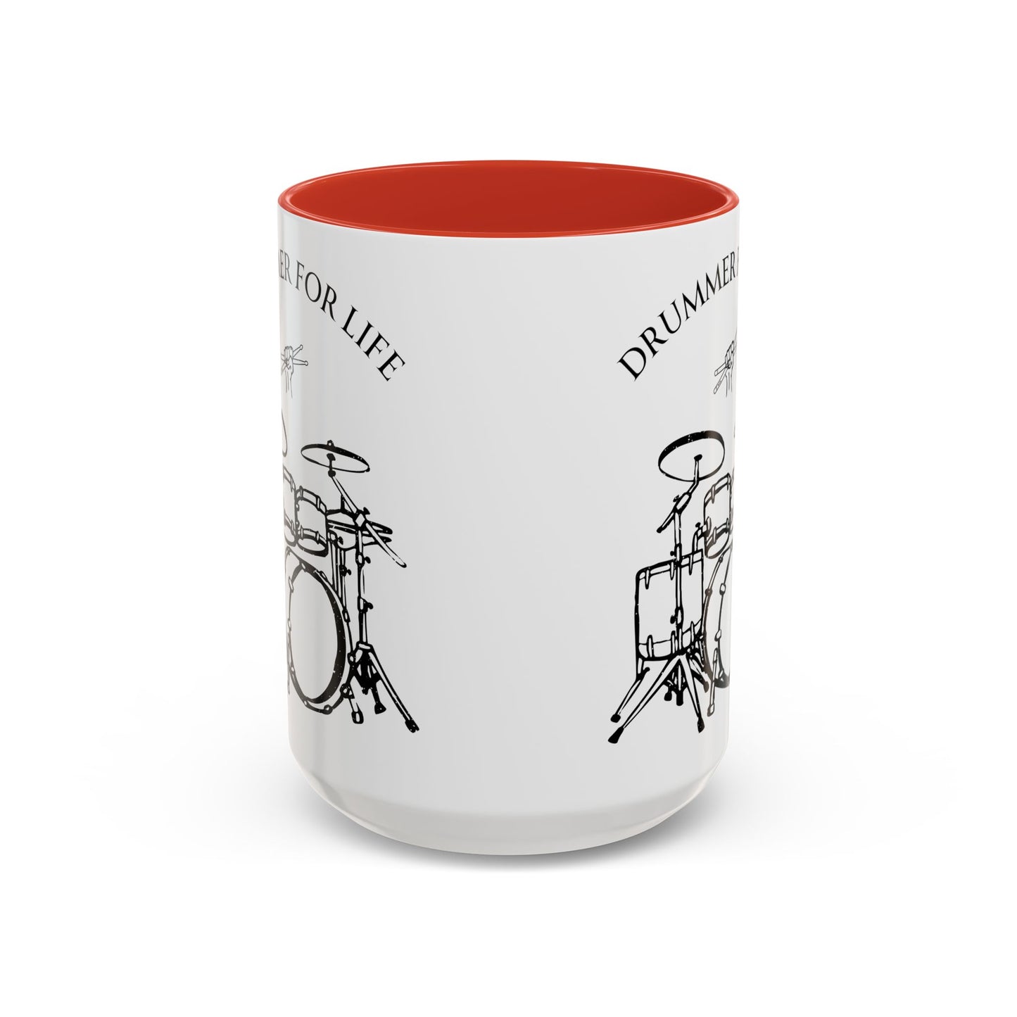 Drummer for Life Ceramic Mug, Musician Coffee Cup, Percussionist Tea Mug, Drumming Gift, Music Lover's Mug