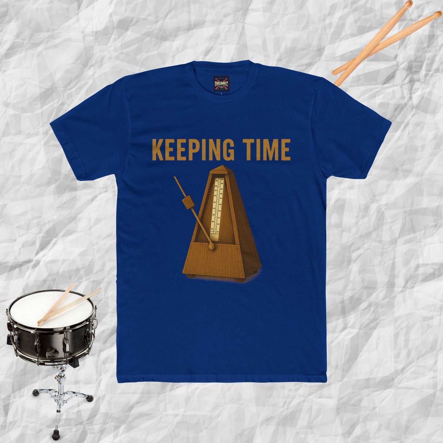 Cotton Tee - Metronome Keeping Time Design