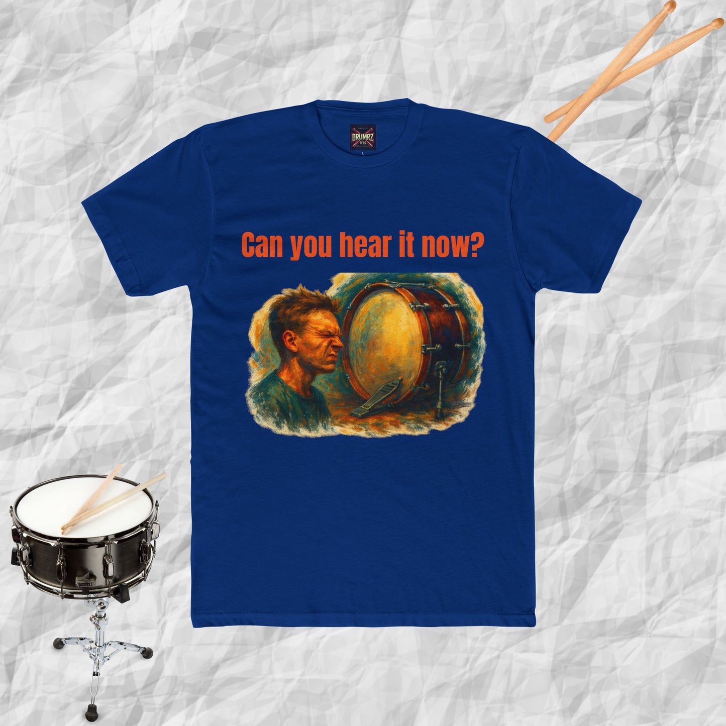 Cotton Tee with Bass Drum Image Design