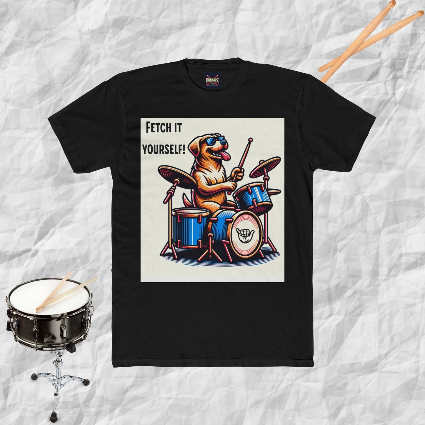 Dog Playing Drums, Fetch It Yourself