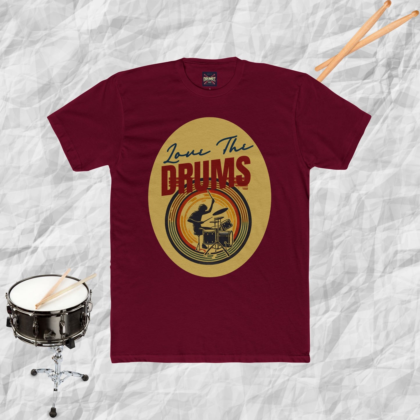 Drums Retro Style Unisex Tee