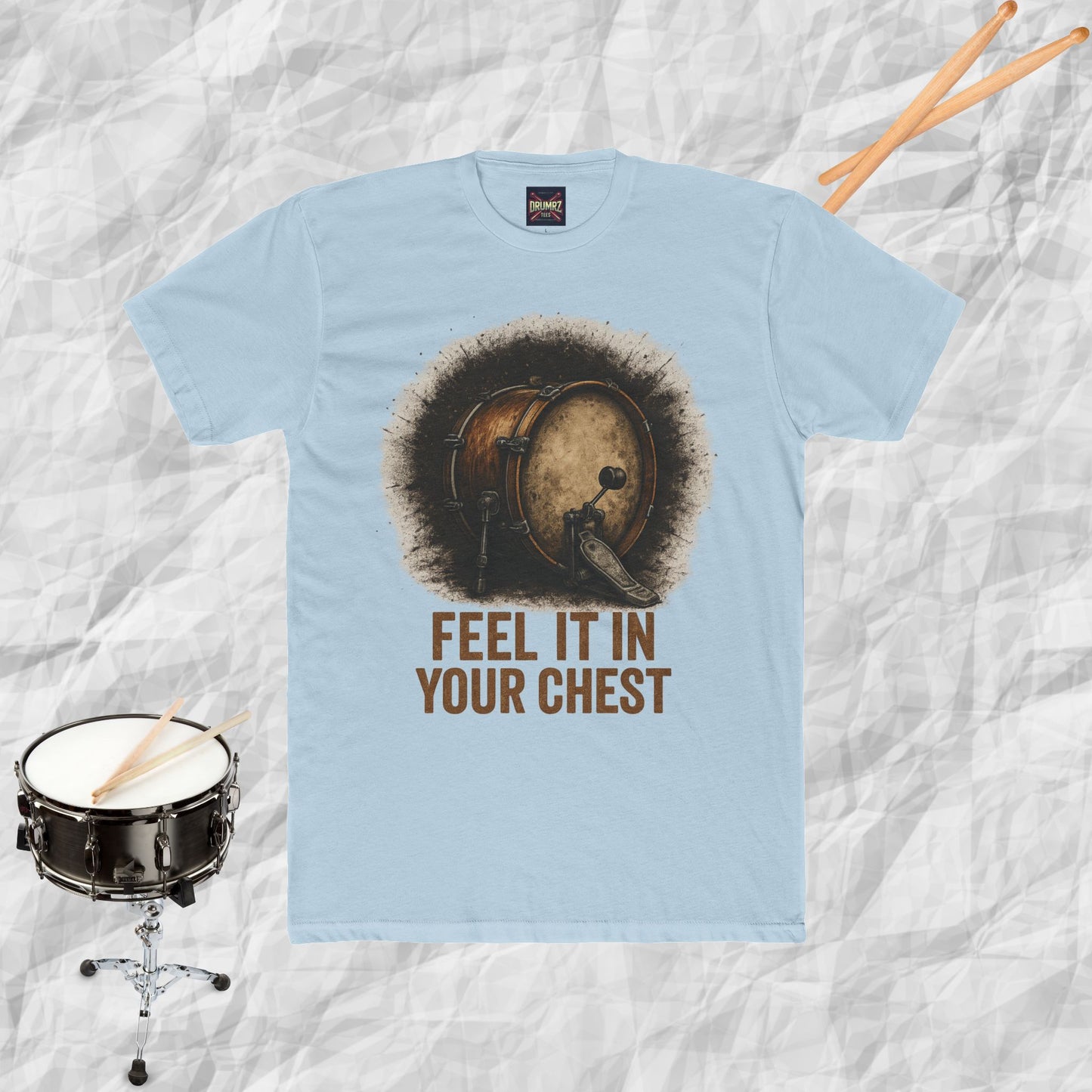 Cotton Tee with Bass Drum Vibes