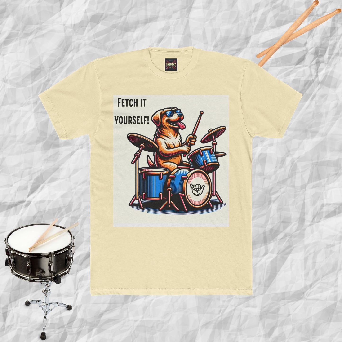 Dog Playing Drums, Fetch It Yourself