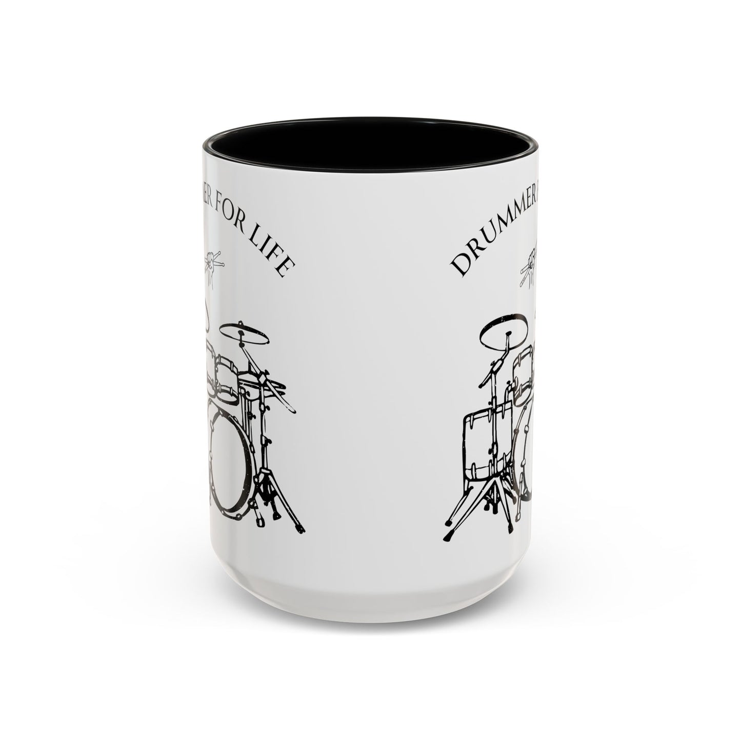 Drummer for Life Ceramic Mug, Musician Coffee Cup, Percussionist Tea Mug, Drumming Gift, Music Lover's Mug