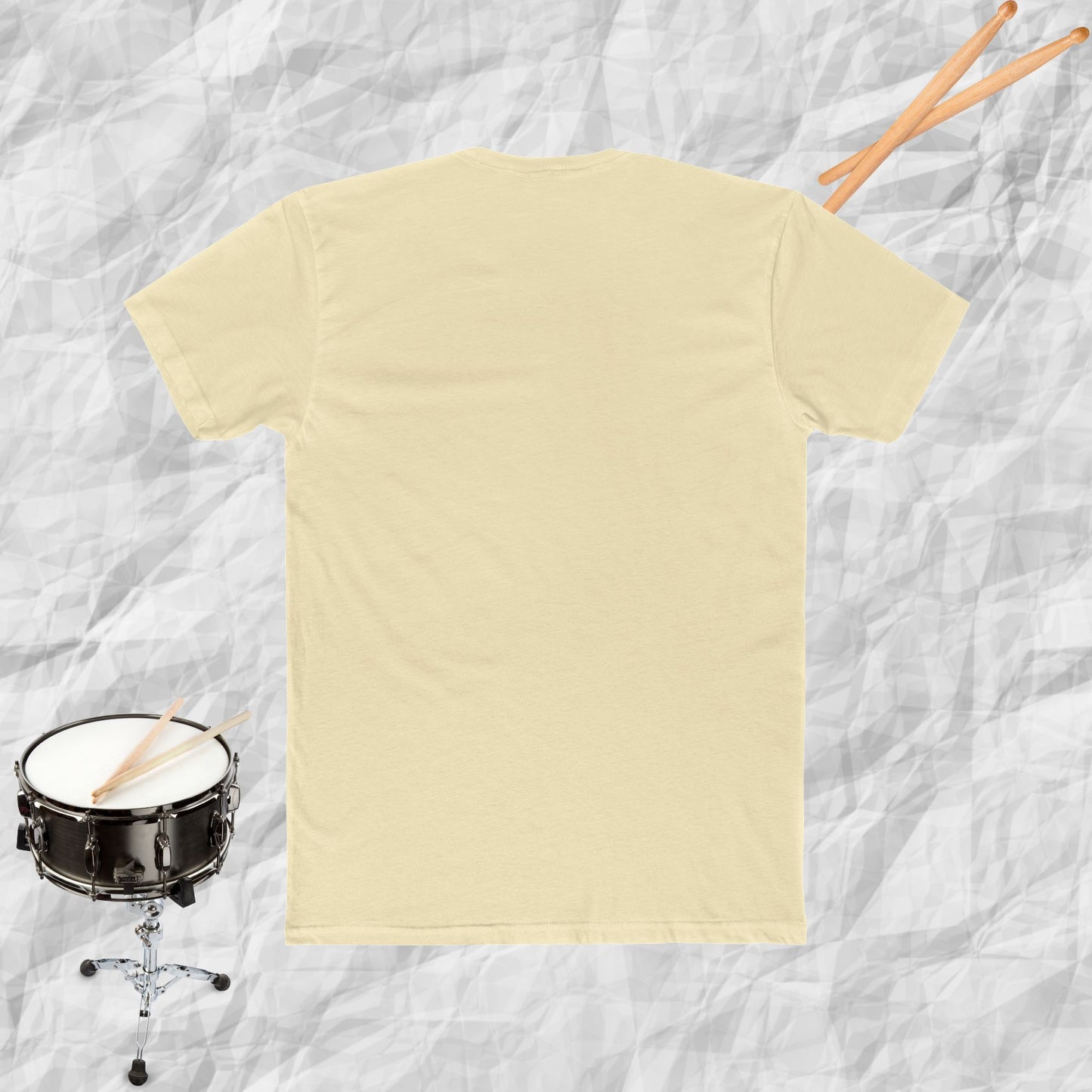 Unisex Cotton Tee - sit hit repeat drum throne design