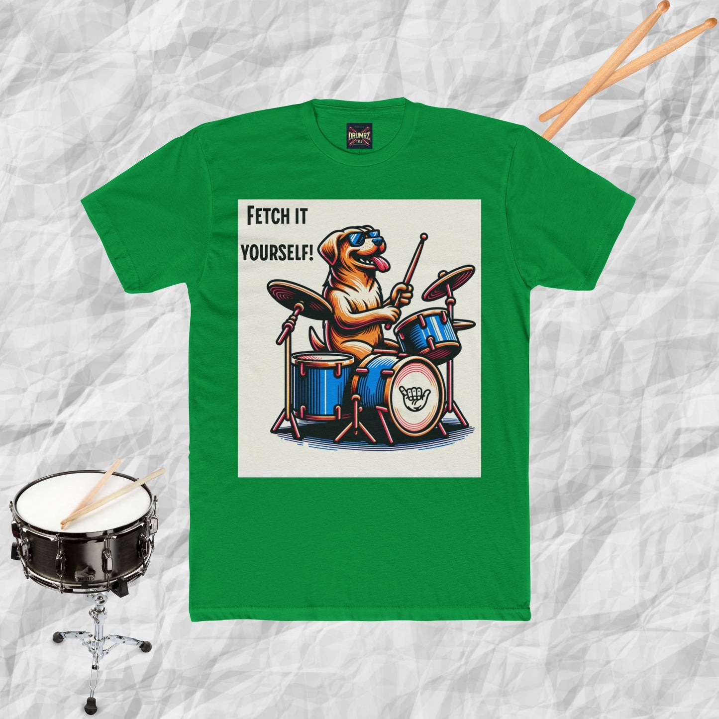 Dog Playing Drums, Fetch It Yourself