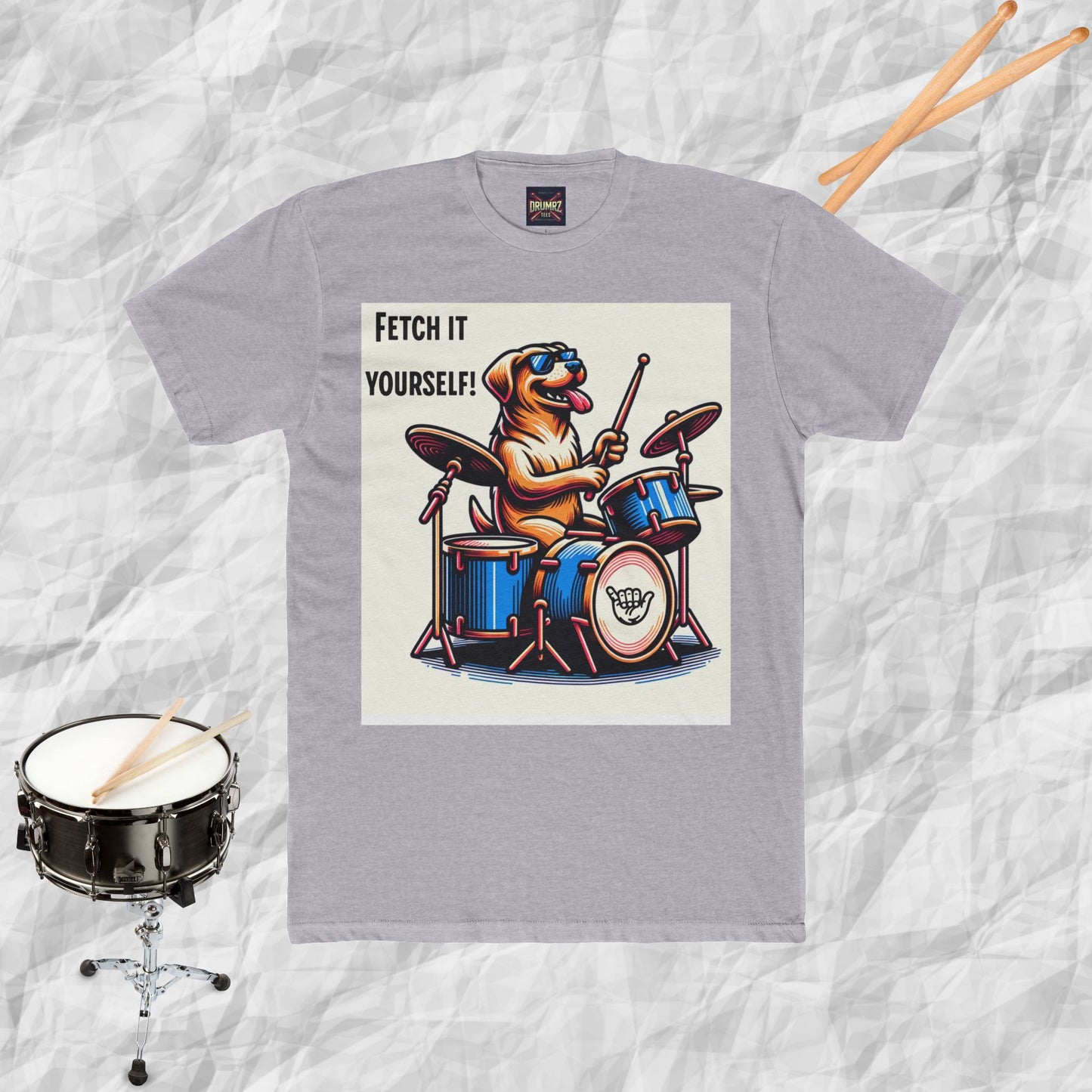 Dog Playing Drums, Fetch It Yourself