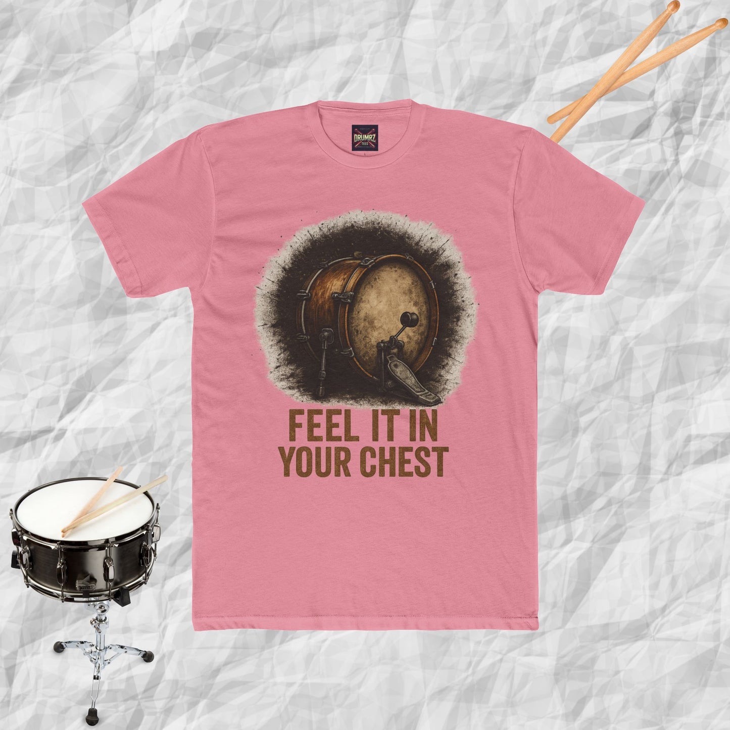 Cotton Tee with Bass Drum Vibes