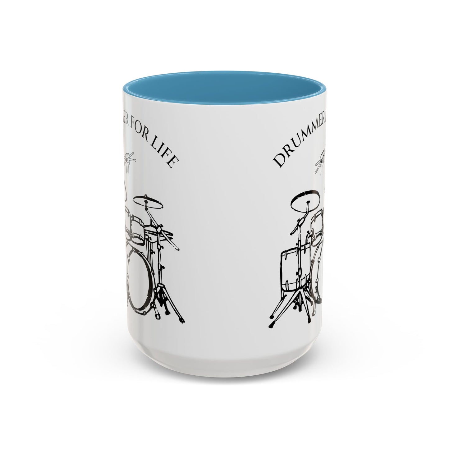 Drummer for Life Ceramic Mug, Musician Coffee Cup, Percussionist Tea Mug, Drumming Gift, Music Lover's Mug