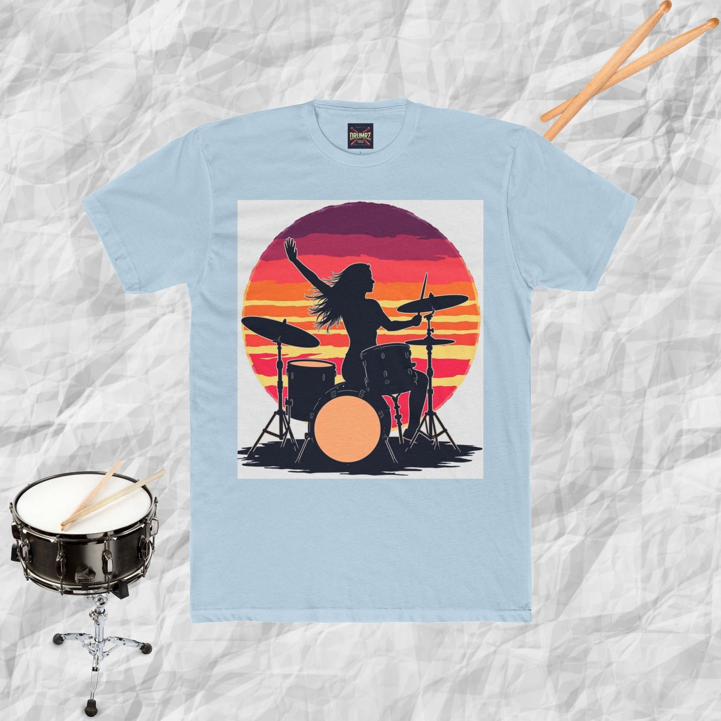 Retro Female Drummer