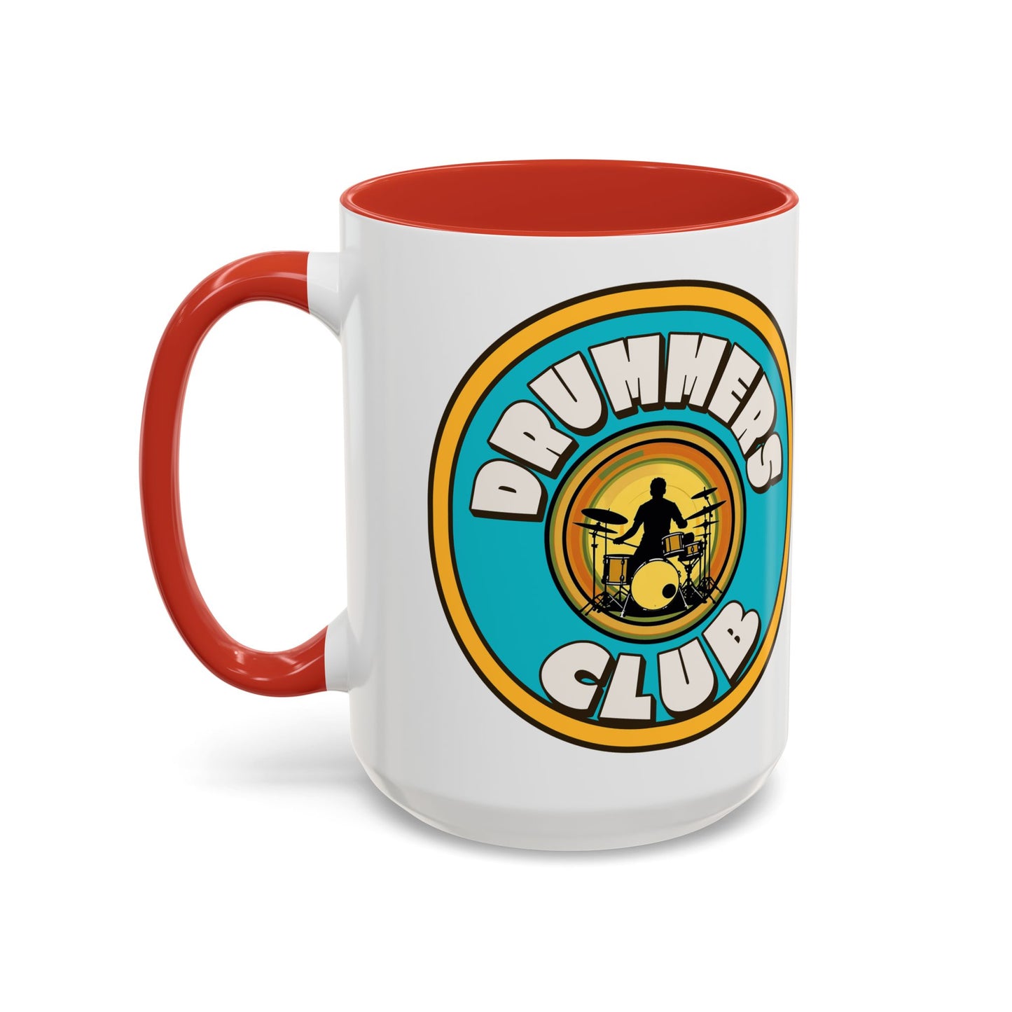 Drummers Club Ceramic Mug, Musician Coffee Cup, Percussionist Tea Mug, Drumming Gift, Music Lover's Mug