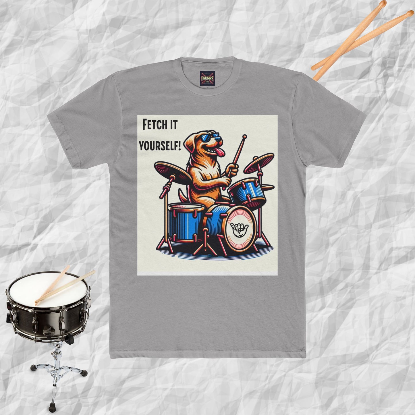 Dog Playing Drums, Fetch It Yourself