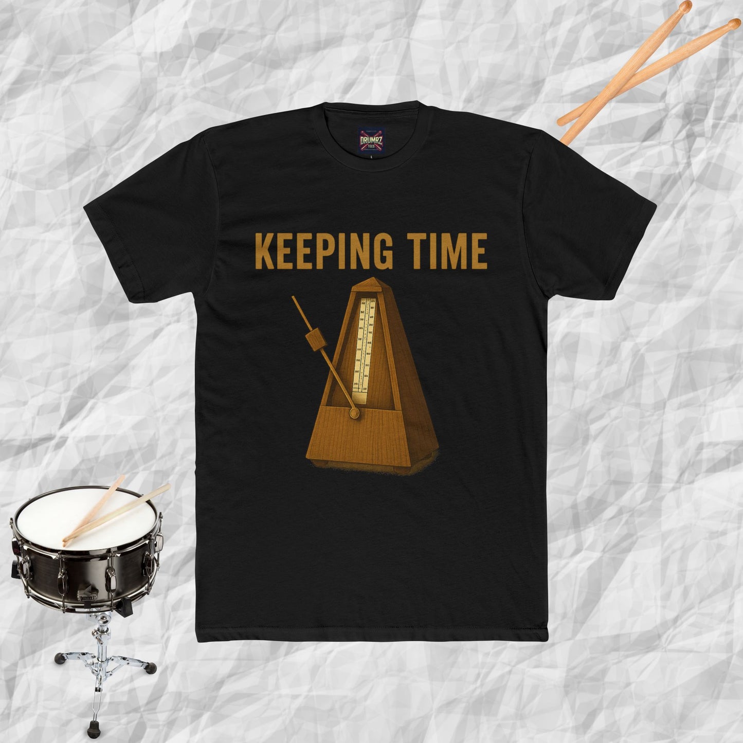Cotton Tee - Metronome Keeping Time Design