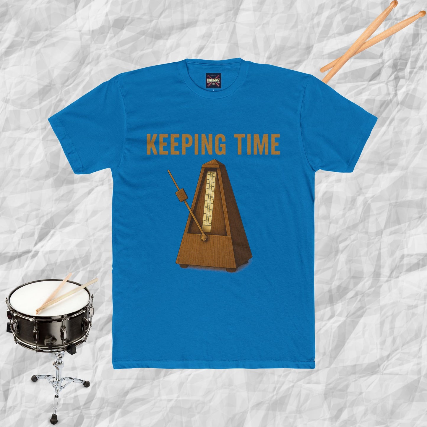 Cotton Tee - Metronome Keeping Time Design