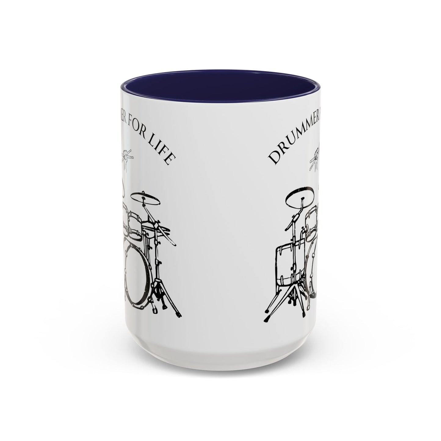 Drummer for Life Ceramic Mug, Musician Coffee Cup, Percussionist Tea Mug, Drumming Gift, Music Lover's Mug