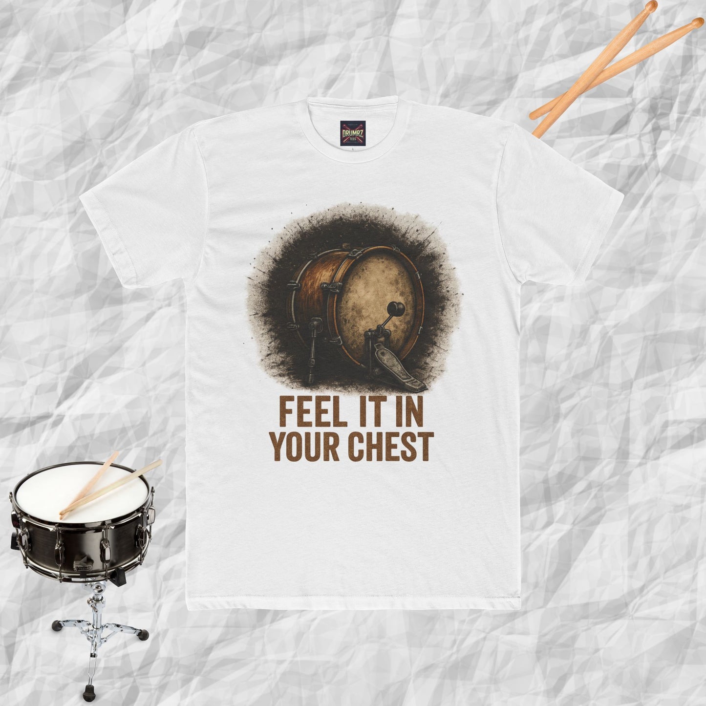 Cotton Tee with Bass Drum Vibes