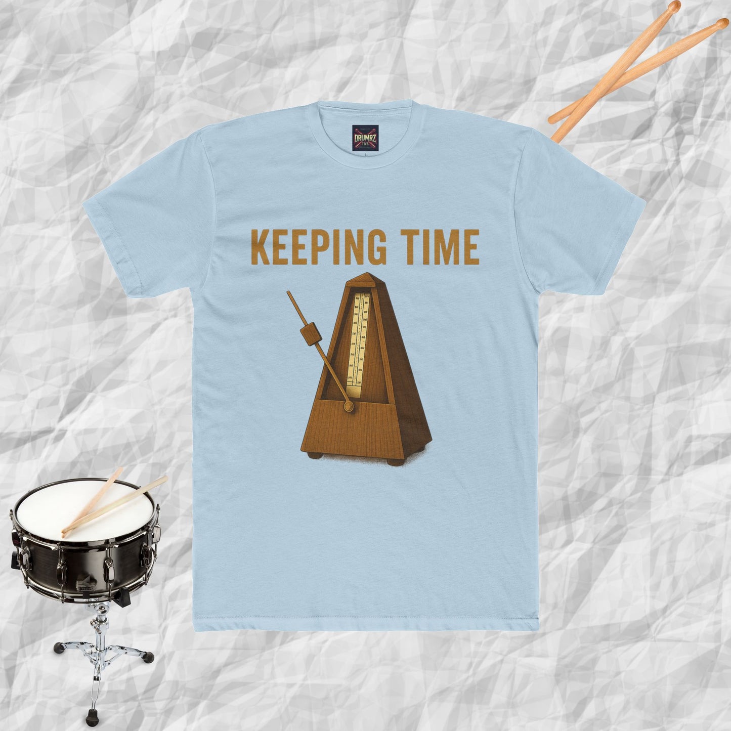 Cotton Tee - Metronome Keeping Time Design
