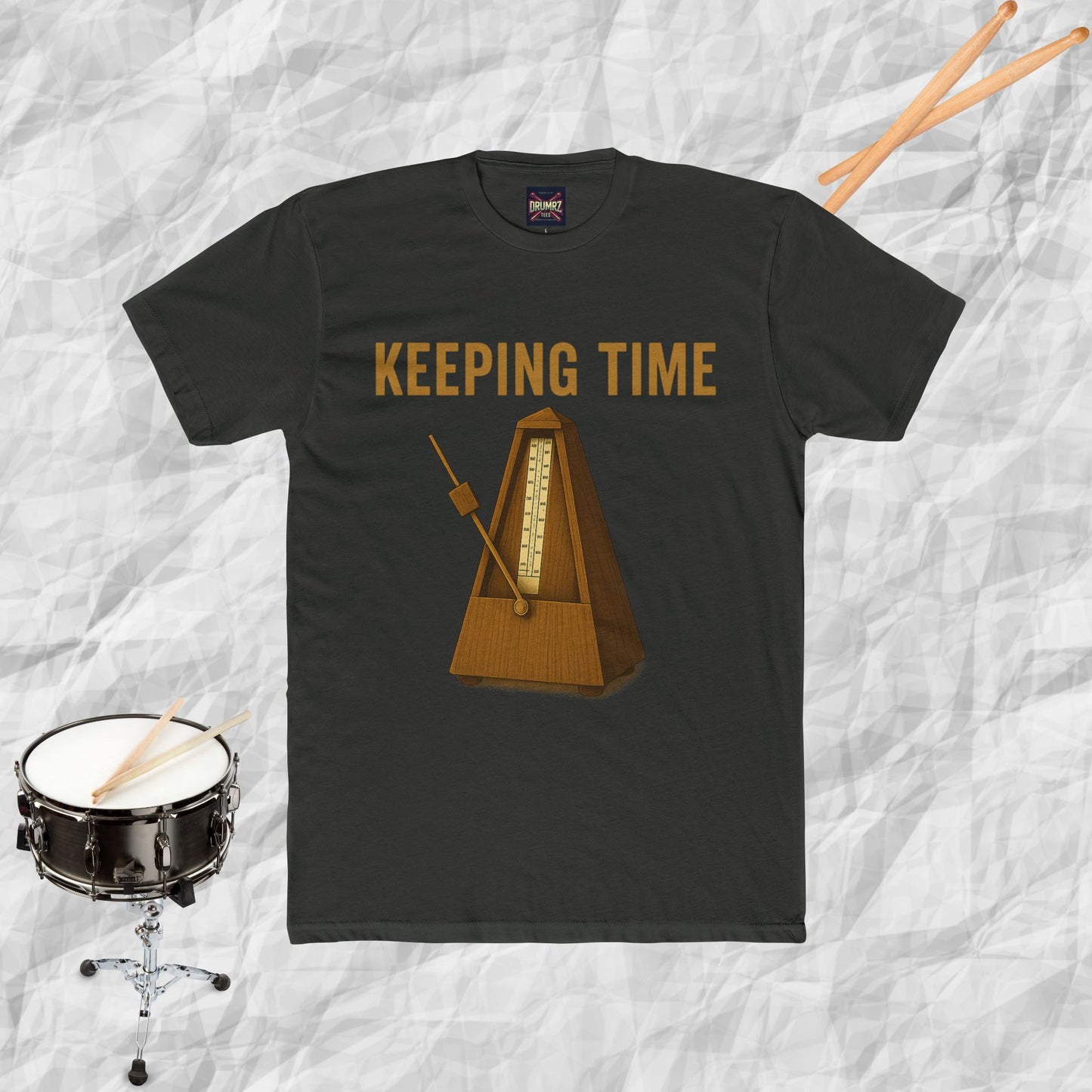 Cotton Tee - Metronome Keeping Time Design