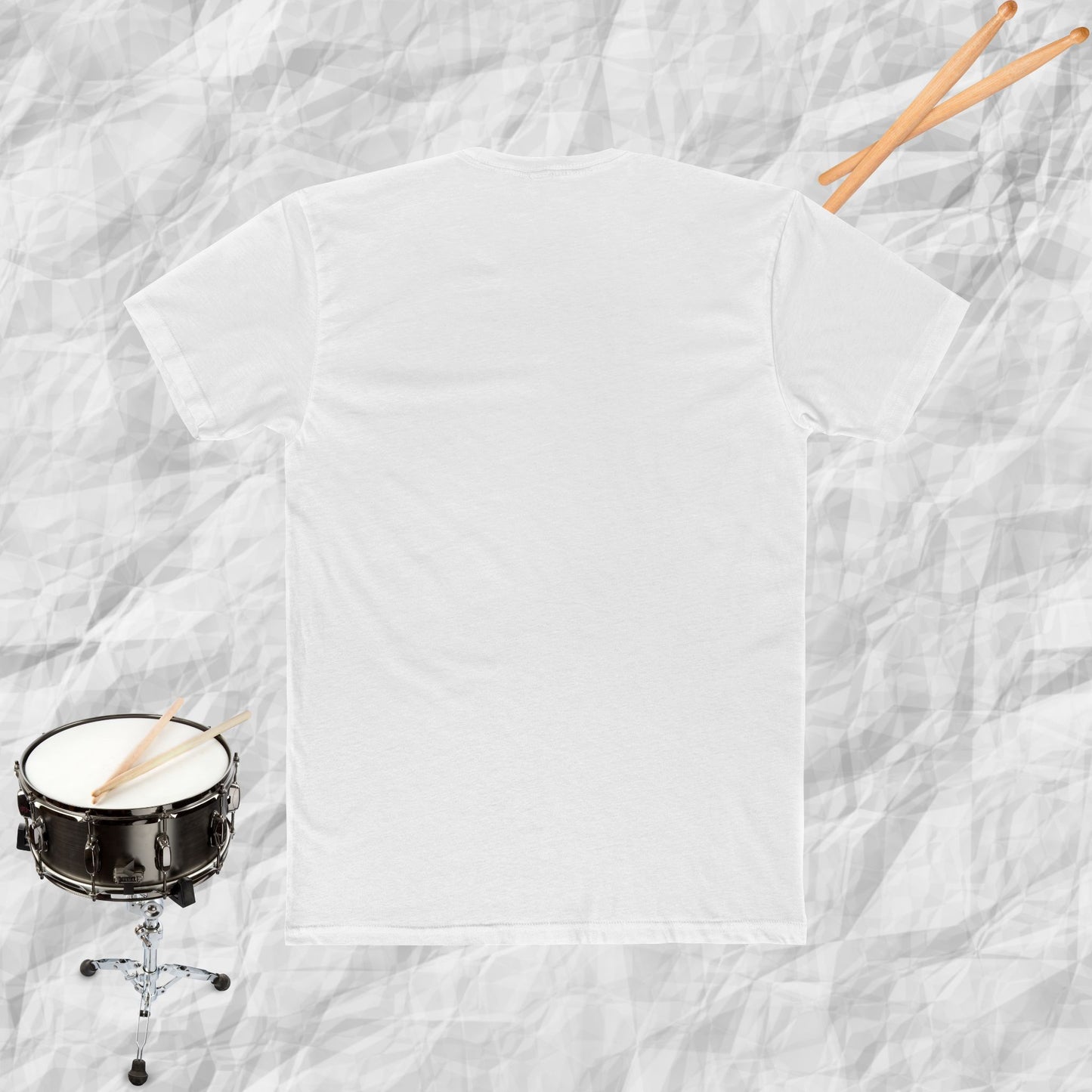 Cotton Tee with Bass Drum Image Design