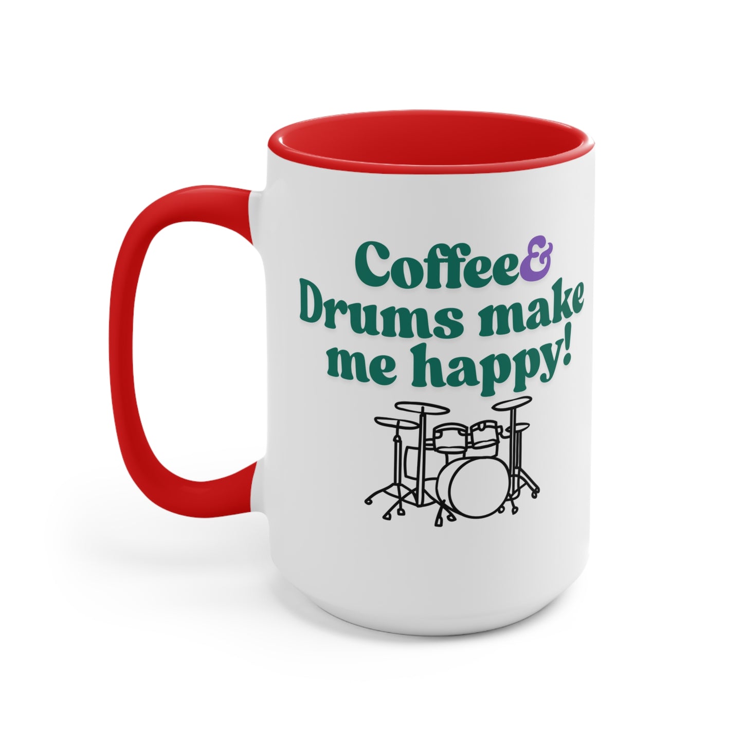 Drummer's Ceramic Mug - Perfect Gift for Musicians, Music Lovers, Birthday, Holiday, Coffee Lover, Drum Enthusiast