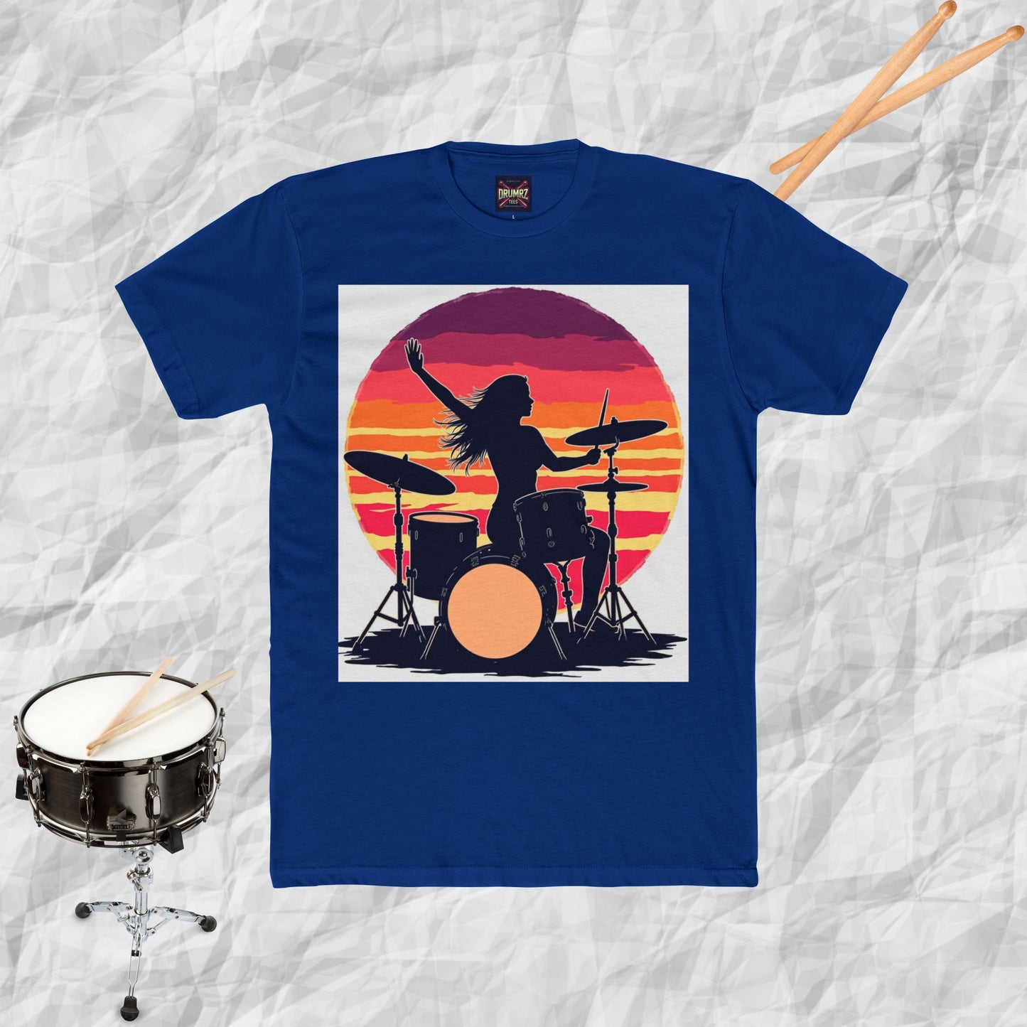 Retro Female Drummer