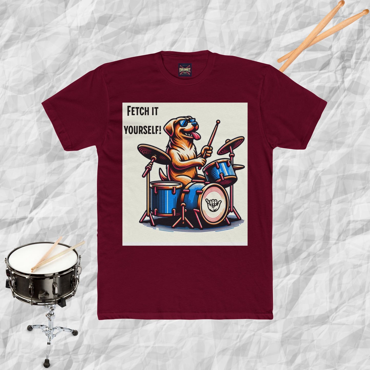 Dog Playing Drums, Fetch It Yourself
