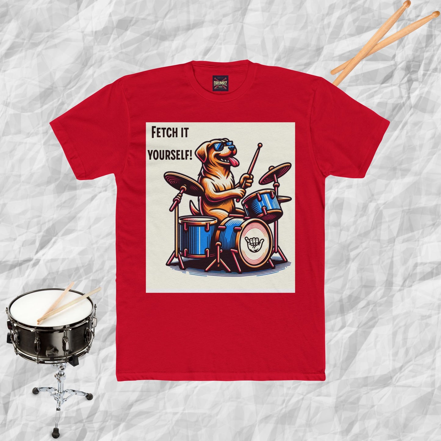 Dog Playing Drums, Fetch It Yourself