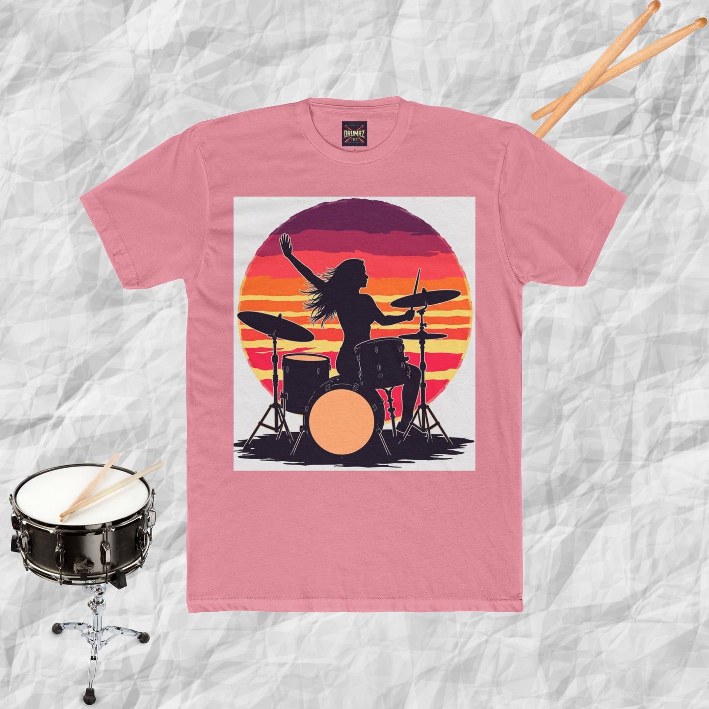 Retro Female Drummer